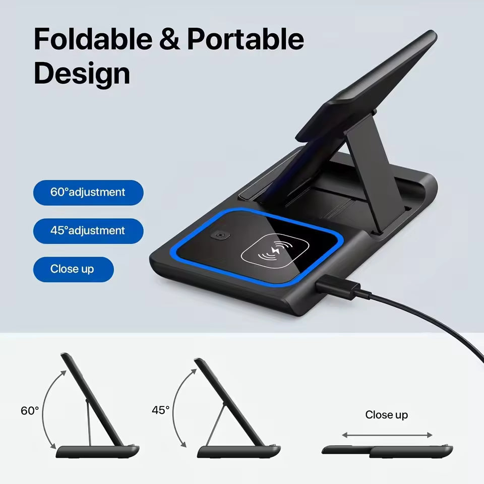 Wireless charging station 3 in 1